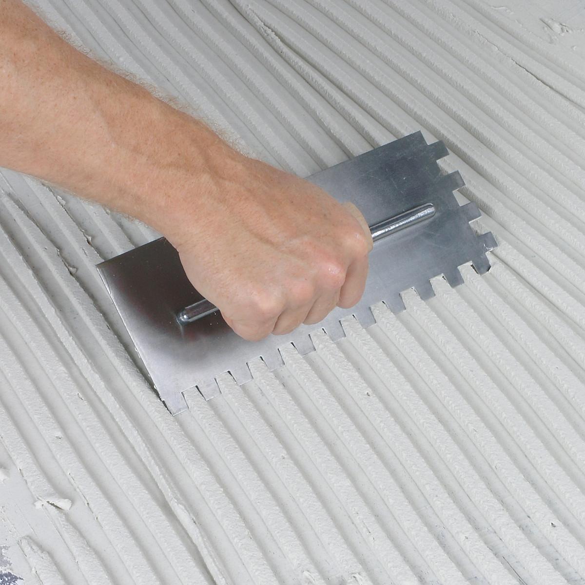 Notched Adhesive Spreader Tool